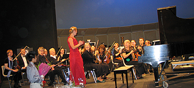 Julia Greer taking a bow